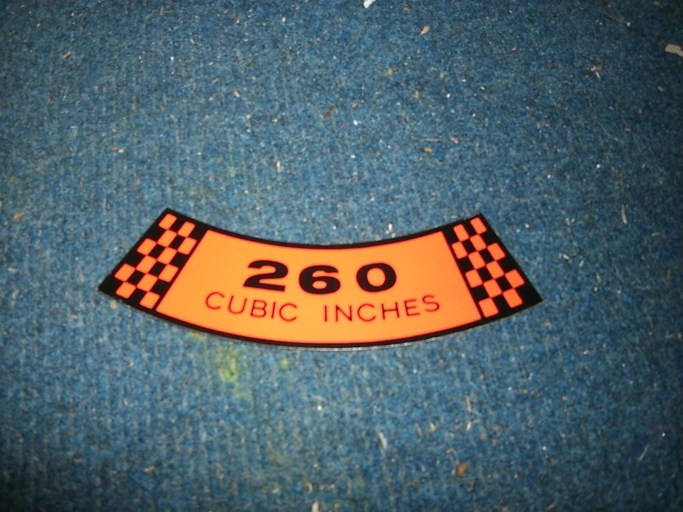 1963 1964 1965 FORD FAIRLANE FALCON GALAXIE 260 V8 AIR CLEANER TOP LID DECAL - Image 1 of 1