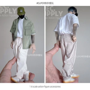 Camicia casual 1/6 pantaloni vestiti adatti 12 pollici uomo action figure bambola giocattolo - Foto 1 di 13