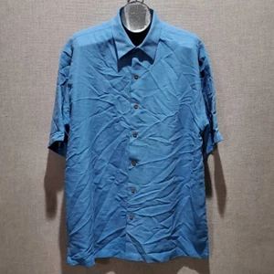 Reyn Spooner Mens Button-Up Shirt Blue Short Sleeve Point Collar XL - Picture 1 of 10