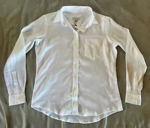 Sarah Alexandra Linen White Lights Big City Button Up sz 6 NWT MSRP $295 - Picture 1 of 7