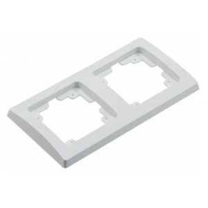 2-fach Rahmen weiß für Delphi Serie, Einbaurahmen, Doppelrahmen, Schalter, UP