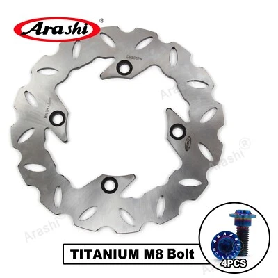 Rotor de disco de freno trasero + pernos M8 aptos para Honda XR650L 1993-2017 CBR600RR 2003-2015 Foto 1 de 4