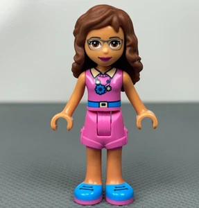 Olivia LEGO Friends 41383 Minifigure Mini Doll Dark Pink Shorts Top Blue Shoes - Picture 1 of 6