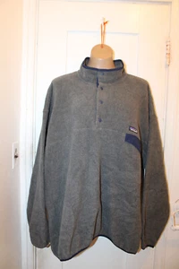 PATAGONIA Synchilla 1/4 Snap-T Pullover Fleece Jacket Gray Blue XXL 2XL - Picture 1 of 5
