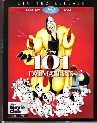 Disney 101 Dalmatians Limited Release Blu-Ray & DVD Movie Club Exclusive SC New - Image 1 of 2