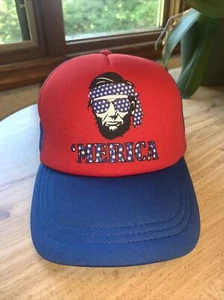 Abe Lincoln America Hippie Snap Back Trucker Hat Used Great Condition - Picture 1 of 7