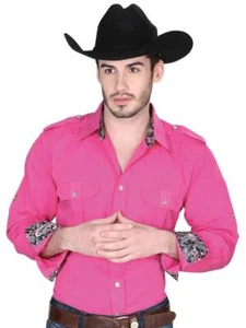 Camisa Casual M/Larga (Spcls) Alf's Tela CA3 Fuschia ID 90564 - Picture 1 of 1