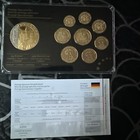 Deutschland Schloss Neuschwanstein Prestige Specimen Set Gold Platee + Rhodium