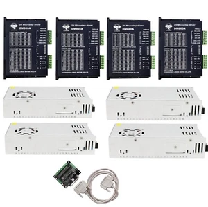 【US Free Ship】4PCS Stepper motor driver DM860A 4PCS 350W-60V 1PC DB25 CNC Kit - Picture 1 of 6