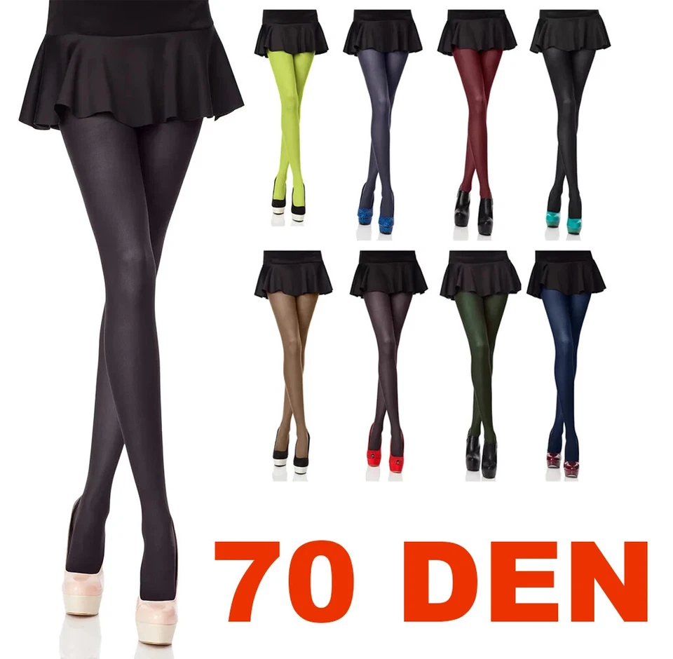 Merry Style Blickdichte Glatte Damen Strumpfhose Microfaser 70 DEN Fasching - Bild 1 von 1