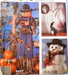 Halloween Christmas Craft Pattern Scarecrow Ghost Pumpkin Wreath Garland Sewing - Picture 1 of 2