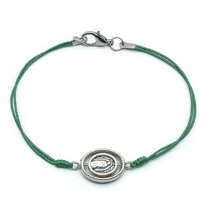 Unsere Liebe Frau von Guadalupe drehbare Medaille grüne Kordel Armband und Sammlerstück heilige Karte - Bild 1 von 6