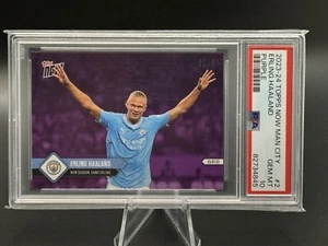 2023-24 Topps Now ERLING HAALAND #2 Manchester City - LILA/99 PSA 10 - Bild 1 von 2