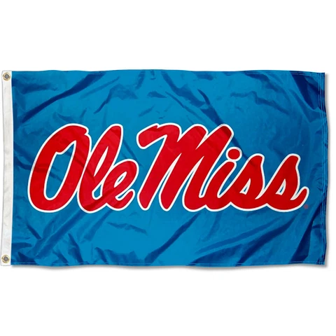 Ole Miss Powder Blue Flag Large 3x5 Cover