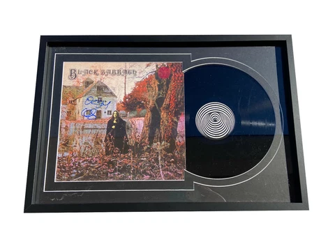 OZZY OSBOURNE SIGNED FRAMED BLACK SABBATH ALBUM VINYL LP AUTO BECKETT BAS Cover