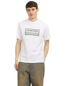 JACK&JONES Hombre Cuello Camiseta Jorfrederiksberg - Relaxed Fit S-XXL Algodón - Imagen 1 de 10