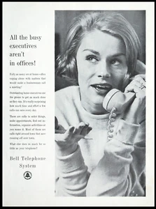 1962 BELL TELEPHONE Woman on Phone All Busy Execs Aren't in Offices Vtg PRINT AD - Picture 1 of 1