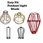 Industrial Easy Fit Pendant Light Shade Ceiling Light Shade Metal Cage Lights