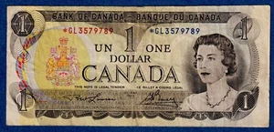Canada $1 (1973) BC-46aA / P-85a(1) REPLACEMENT NOTE (Circulated) *GL3579789 - Picture 1 of 3