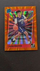 2021-22 Panini Donruss Rated Rookie Orange Laser Jason Preston Clippers RC - Bild 1 von 2