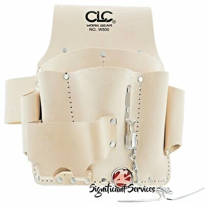 CLC Custom Leathercraft W500 Electrician's Tool Pouch, Heavy Duty, 8-Pocket, Tan - Image 1 of 4