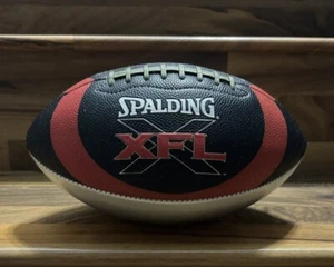 XFL Spalding Football Official Full Size Ball Black & Red Vintage 10” - Bild 1 von 6