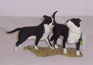 Country Artists Staffordshire Bull Terriers play fighting CA05116 - Picture 1 of 1
