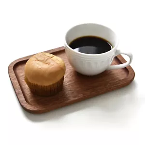 Wooden Tray Small Wooden Tray Dinner Tray Cake Bread Coffee Solid Wooden Tray - Picture 1 of 18