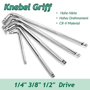 Winkelgriff Knebelgriff Quergriff Drehstange 1/4" 3/8" 1/2" Hebel Stange - Picture 1 of 14