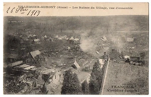 CPA 02 - VILLEQUIER-AUMONT (Aisne) - Les Ruines du Village, vue d'ensemble. - Picture 1 of 2
