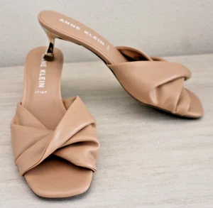 Anne Klein LAIL01F9 Women's Sz 8.5 Nude/Platinum Laila Dress Sandals $89 SIB - Picture 1 of 8