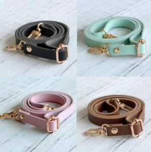 9 Colors Replacement Adjustable Crossbody Strap Replacement Genuine Leather Bag - Picture 1 of 12