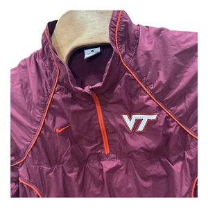 Nike Storm Fit Virginia Tech Hokies Jacket Mens Lg 1/4 Zip Pullover Windbreaker - Picture 1 of 9