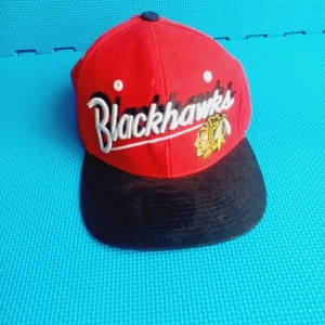 Cappello Chicago Blackhawks NHL Zephyr rosso/nero berretto snapback segno sul bordo - Foto 1 di 10