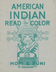 American Indian Read & Color Hopi Zuni Pueblos Eugene & Kay Bischoff 1948 Native - Picture 1 of 7