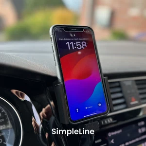 Support de téléphone portable VW Golf 7 | MagSafe | CarPlay | AndroidAuto | Charge sans fil - Photo 1/8
