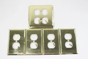 (5) GE General Electric goldfarbene Metall Steckdose Abdeckung Posten - Bild 1 von 7