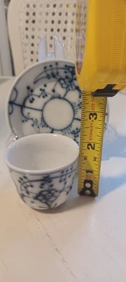 A Vintage Bavarian Porcelain   Cup And Saucer With A Blue Floral Pattern - Image 1 of 3