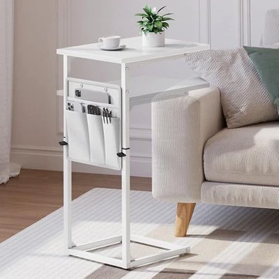  C Shaped End Table, 33" Tall Side Table for Couch, Adjustable Height Recliner  - Image 1 of 4
