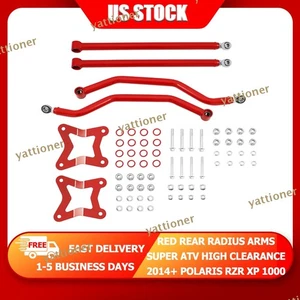 Polaris RZR XP High Clearance Rear Radius Arms Boxed Suspension Kit 2014+ Red US - Picture 1 of 18