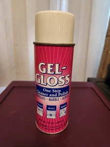 Vintage Gel-Gloss One Step Cleaner Polisher Fiberglass Marble Acrylic 12oz Can - Picture 1 of 10