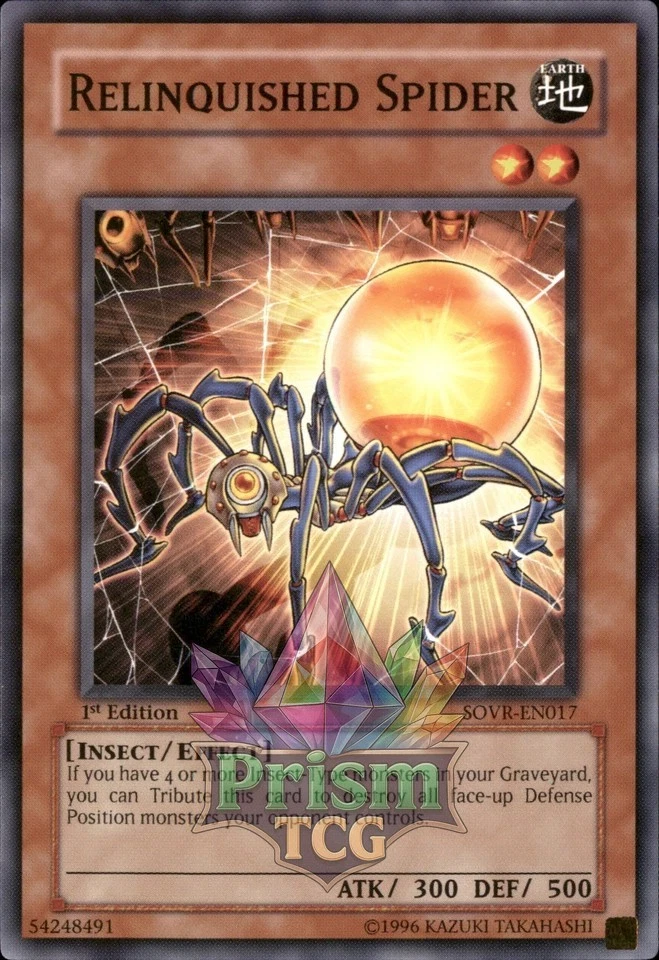 1st Ed Relinquished Spider SOVR-EN017 Yugioh - Image 1 of 1