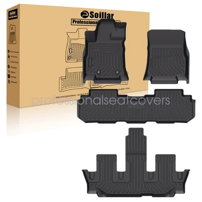 For 2018-2024 Buick Enclave TPE Floor Mats Liner 3D Model Front & Rear Black NEW - Imagem 1 de 4