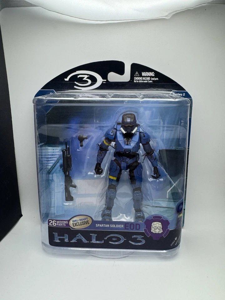 Halo 3 McFarlane Toys Series 2 Action Figure Blue Spartan Soldier EOD