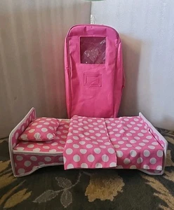 Badger Bag Pink Doll Traveling Luggage Case W/ Bed Pillow & Blanket - Picture 1 of 7