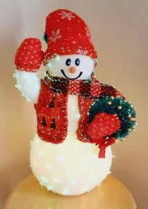 Avon Glasfaser 15" Weihnachten Schneemann - Farbwechsel Neu aus altem Lagerbestand - Bild 1 von 17