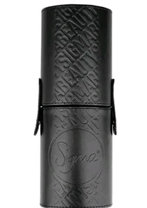 Sigma Beauty Brush Cup Holder Black Vegan Leather Travel On The Go MakeUp Boxed - Picture 1 of 8
