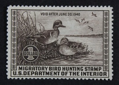 CKStamps: US Federal Duck Stamps Collection Scott#RW6 $1 Unused NG  - Image 1 of 2