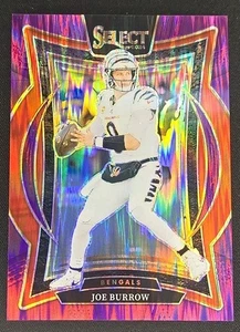 2024 Select Concourse Level Purple Shock Prizm Joe Burrow #d 167/360- Bengals - Picture 1 of 2