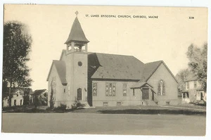 Caribou Maine ME St Lukes Episcopal Church Vintage Postcard - Picture 1 of 2